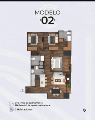 APARTAMENTO EN TORRE CASALINI 6A AVE. — Apartamento en Venta en Zona 10, Guatemala, Ciudad — miniatura 2 de 7