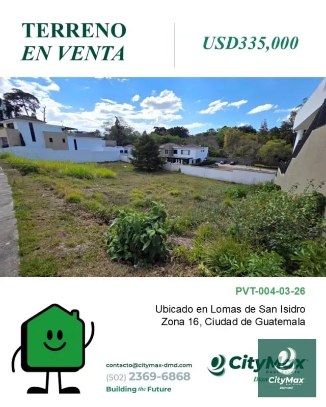 Terreno Residencial en Venta en Lomas de San Isidro Zona 16 Guatemala — Terreno en Venta en Zona 16, Guatemala, Ciudad — foto 1 de 16